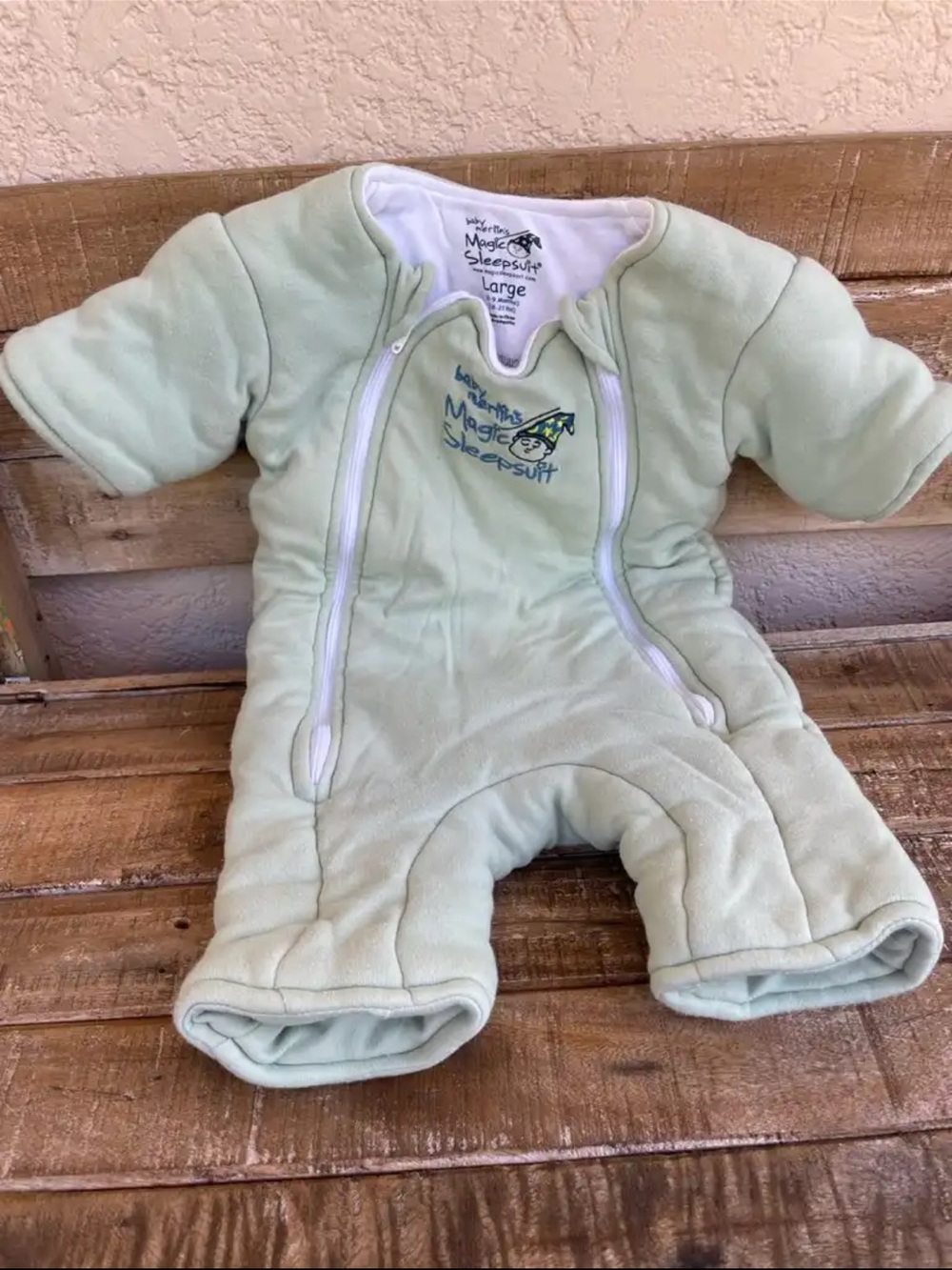 Baby Sleep Suit - Light Mint Green Sleepsuit (Large)